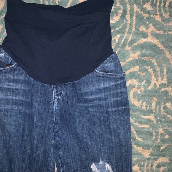 EUC Distressed 7 Jeans for A Pea In The Pod Maternity Size 31 - Picture 3 of 6